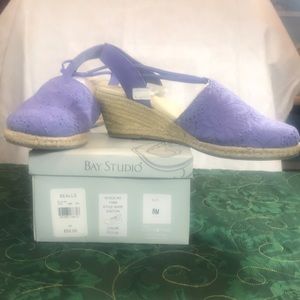 Bay studio espadrille sandals 8M ocean color